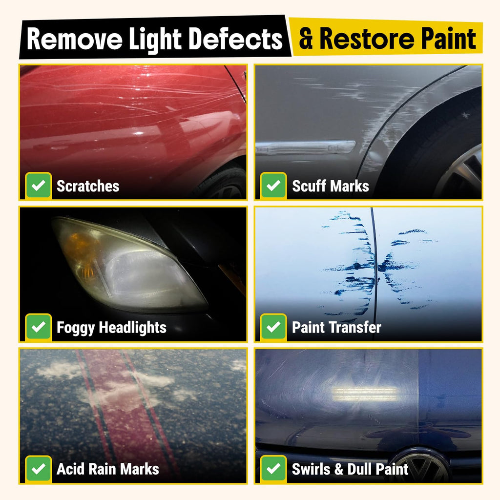 Scratch Repair and Swirl Remover - Car Paint Scratch Remover & Restorer Kit with Buffer Pad - Polishing & Waxing Kits - Compound for Vehicles Paint Repair - 8.4 fl. Oz.