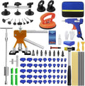 97pcs Dent Puller Kit, Car Dent Puller for Dent Removal, Paintless Dent Removal Kit with Golden Lifter, Bridge Puller, Slide Hammer T-Bar, Dent Remover Tool for Car Refrigerator Door Ding Repair