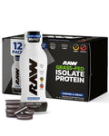 RAW Ready-to-Drink Protein Shake, Cookies & Cream - RTD Protein Drinks with Grass-Fed Whey Isolate for Post-Workout - Zero-Sugar & Gluten-Free Meal Replacement Drink & Breakfast Shake, 12 Fl Oz