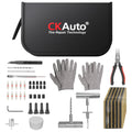 CKAuto 36 pcs Universal Tire Repair Kit with Plugs Heavy Duty Professional | for Flat Tire Puncture Repair, Value Pack, Tire Plug Kit for Cars, SUVs, Motorcycles, Trucks, RVs, and More