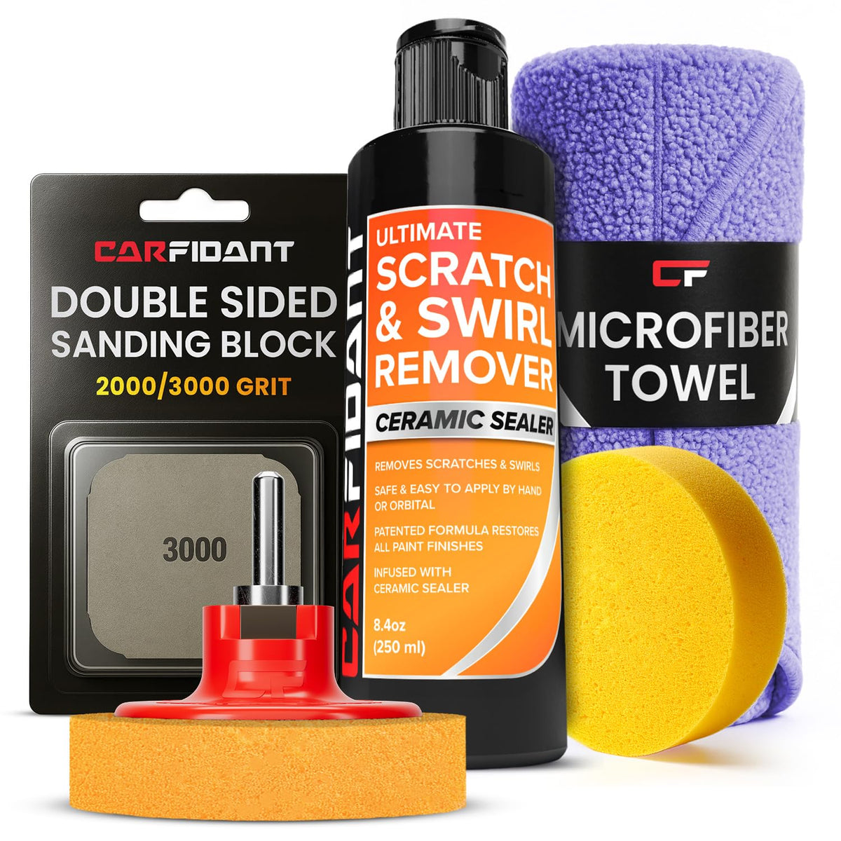 Scratch Repair and Swirl Remover - Car Paint Scratch Remover & Restorer Kit with Buffer Pad - Polishing & Waxing Kits - Compound for Vehicles Paint Repair - 8.4 fl. Oz.