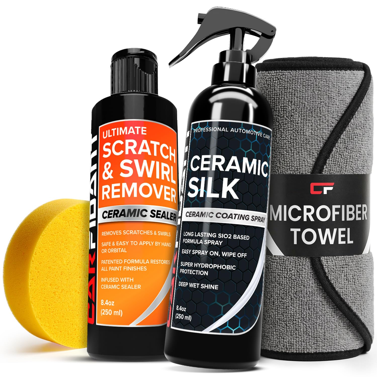 Scratch Repair and Swirl Remover - Car Paint Scratch Remover & Restorer Kit with Buffer Pad - Polishing & Waxing Kits - Compound for Vehicles Paint Repair - 8.4 fl. Oz.