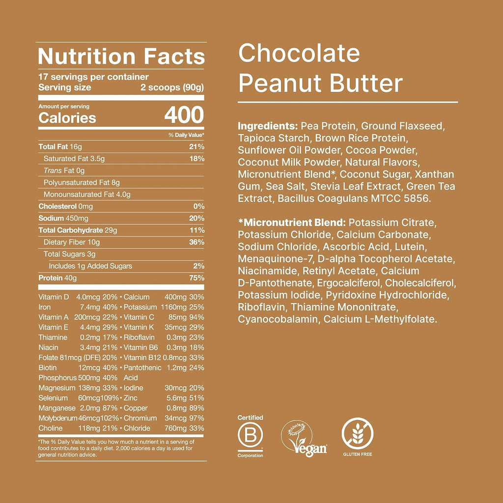 Huel Black Edition | Chocolate Peanut Butter | 40g Vegan Protein Powder