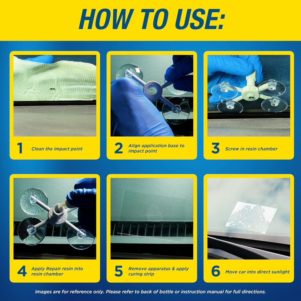 RainX Fix a Windshield Do it Yourself Windshield Repair Kit, for Chips, Cracks, Bulll's-Eyes and Stars